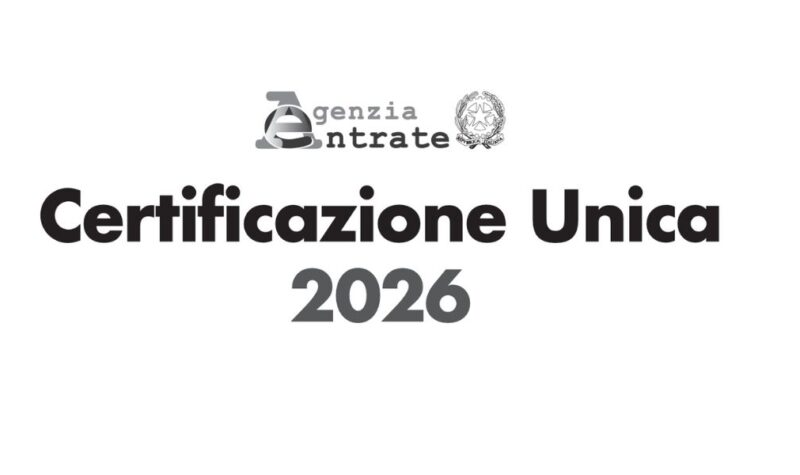 Pubblicate le Certificazioni Uniche 2026